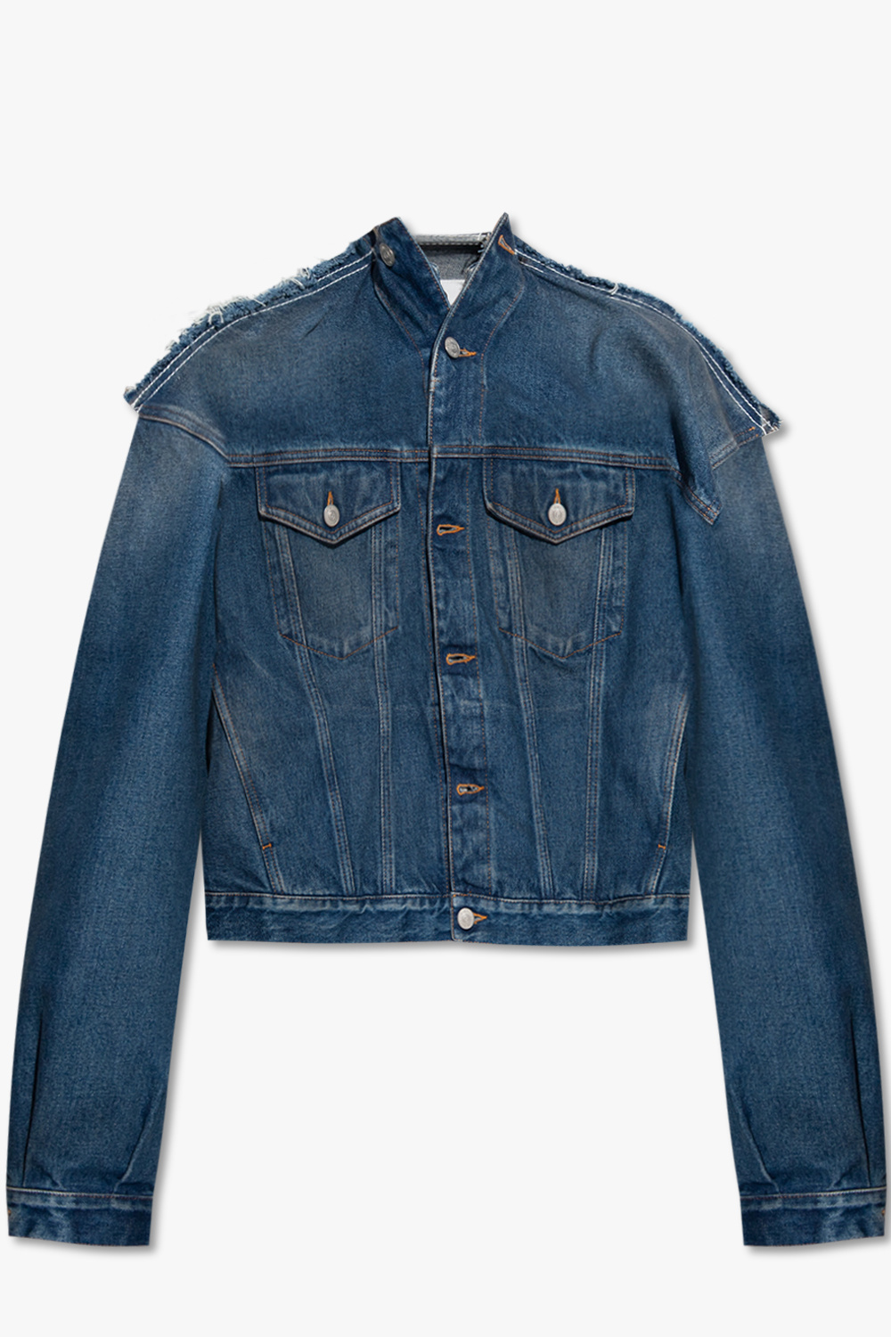 Collarless denim outlet jacket womens australia